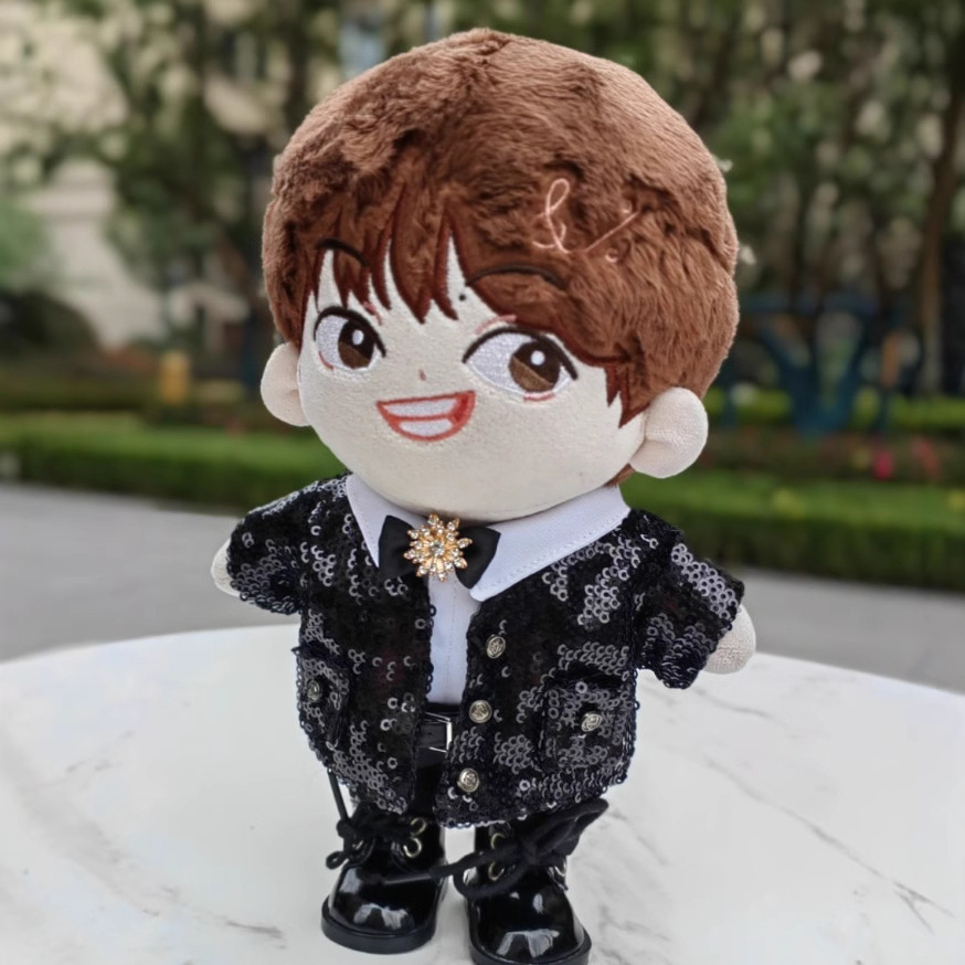 王一博娃衣亮片西装礼服棉花娃娃娃衣棉花娃娃现货15/20c棉花娃娃