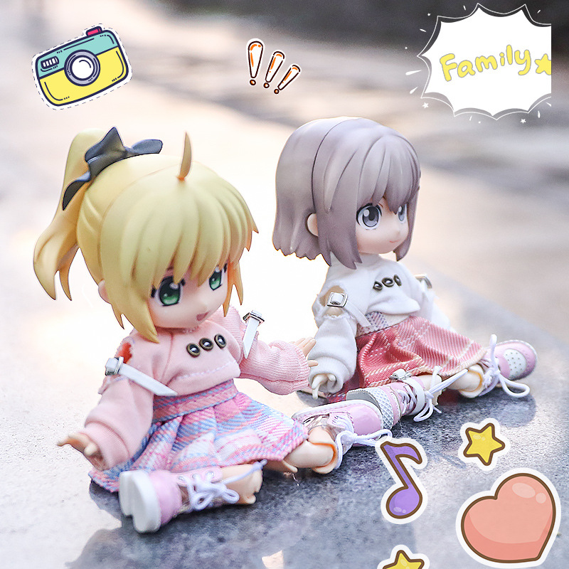 哈乐动漫ob11娃衣露脐卫衣套装12分素体可穿bjd娃娃配件gsc现货p9