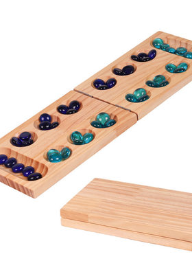 儿童宝石非洲棋思维益智游戏木质颗粒归仓播种下亲子互动桌面游戏