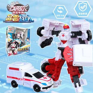 咖宝车神青春版拯救联盟巧妙变形机甲形态钢钳卫士机器人造型车型