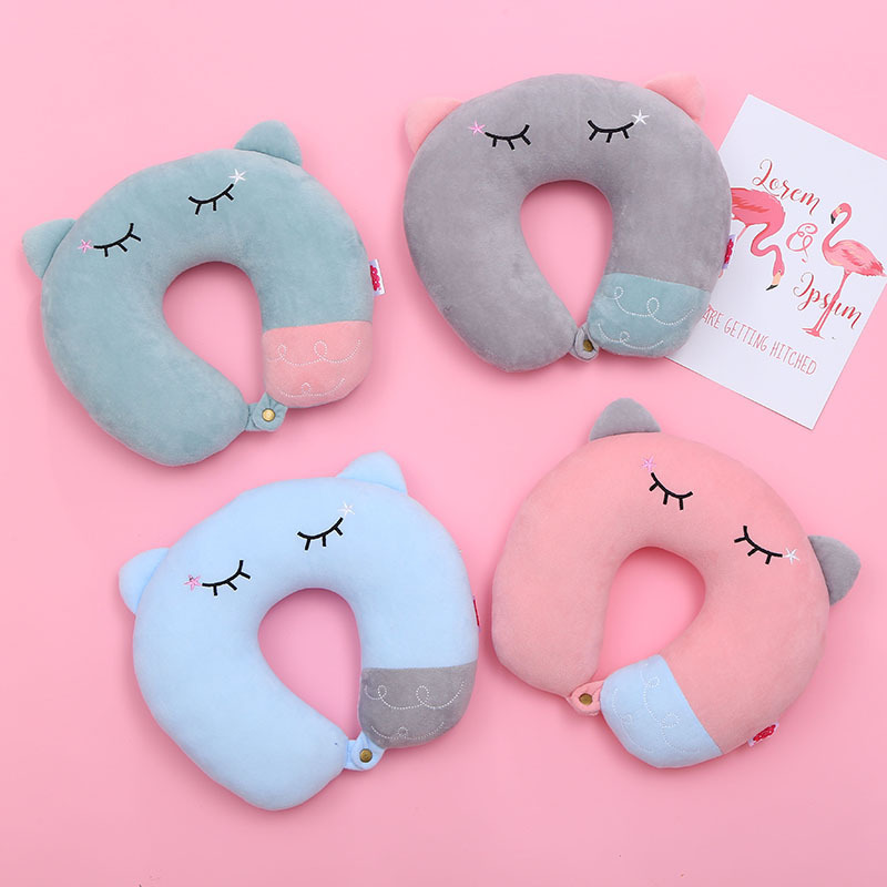直销卡通可爱u型枕 旅行飞机枕  颈枕护脖枕午睡枕礼物