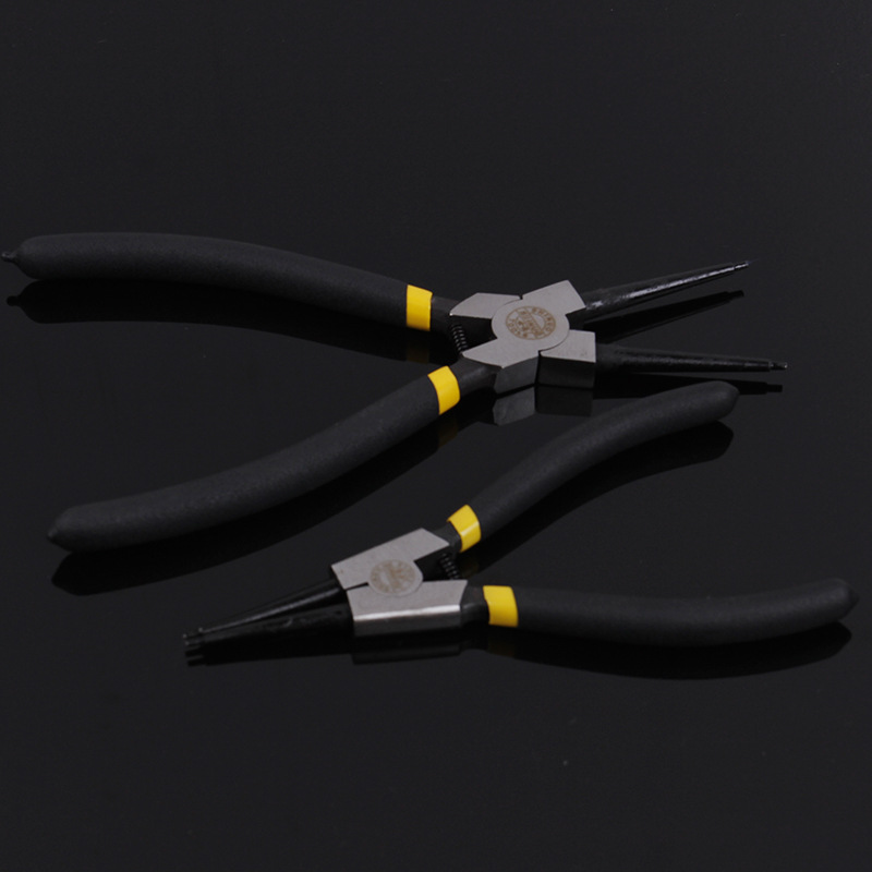 .7寸9寸13寸卡簧钳子挡圈钳外卡内卡内直外直内弯外弯浸塑卡簧钳