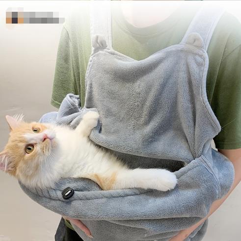 猫咖撸猫服抱猫神器防粘毛围裙外出猫围兜宠物衣服防毛猫咪用品