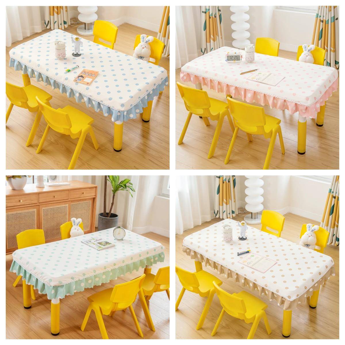 幼儿园桌布套布艺桌罩桌套小学生课桌套防水防油长方形桌子布桌布
