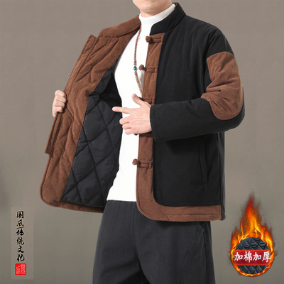 灯芯绒男士2025年新款棉衣加厚