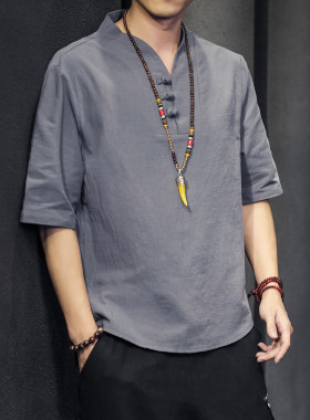 中国休闲茶服中式中医推拿工作服