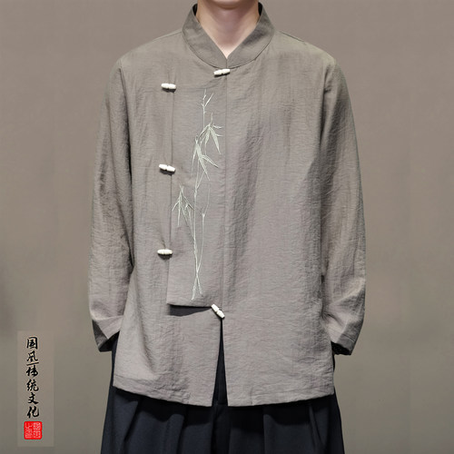 新中式立领唐装汉服衬衣