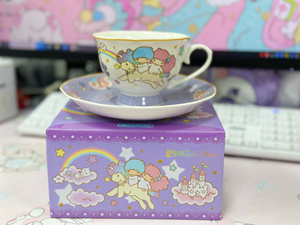 泰国三丽鸥陶瓷咖啡杯碟套装高档精致杯子马克杯高颜值下午茶杯
