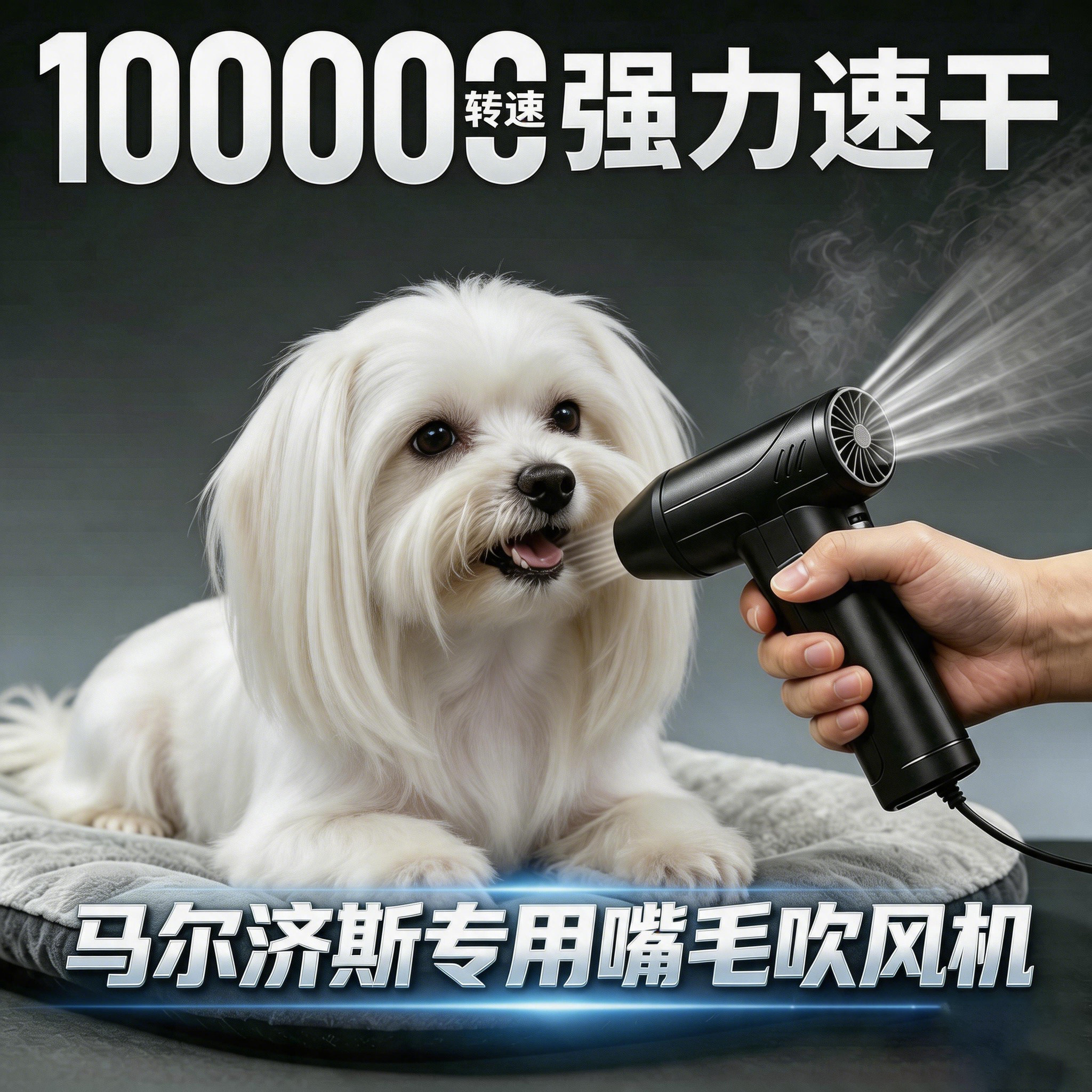 马尔济斯专用狗狗吹嘴毛吹风机小狗面部嘴毛吹毛机宠物狗洗澡胡子