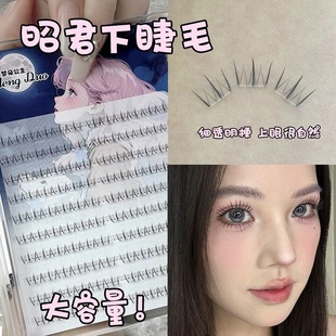 昭君下睫毛！梦朵公主昭君 懒人假下睫毛自然仿真单簇分段式上镜