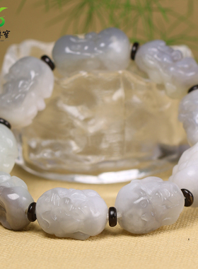 和田玉烟紫罗汉头手串男女款