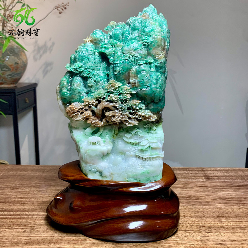 精品独山玉摆件大师作品走马上任天然玉石家居客厅礼品