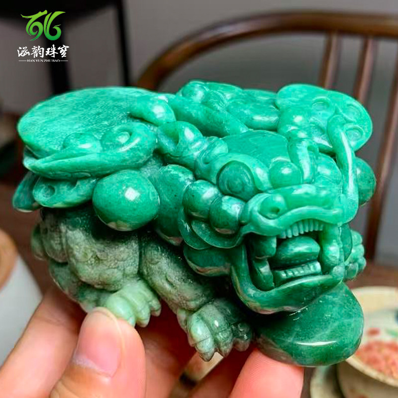 涵韵珠宝独山玉貔貅摆件天然玉石开业送礼客厅酒柜小摆件礼物礼品