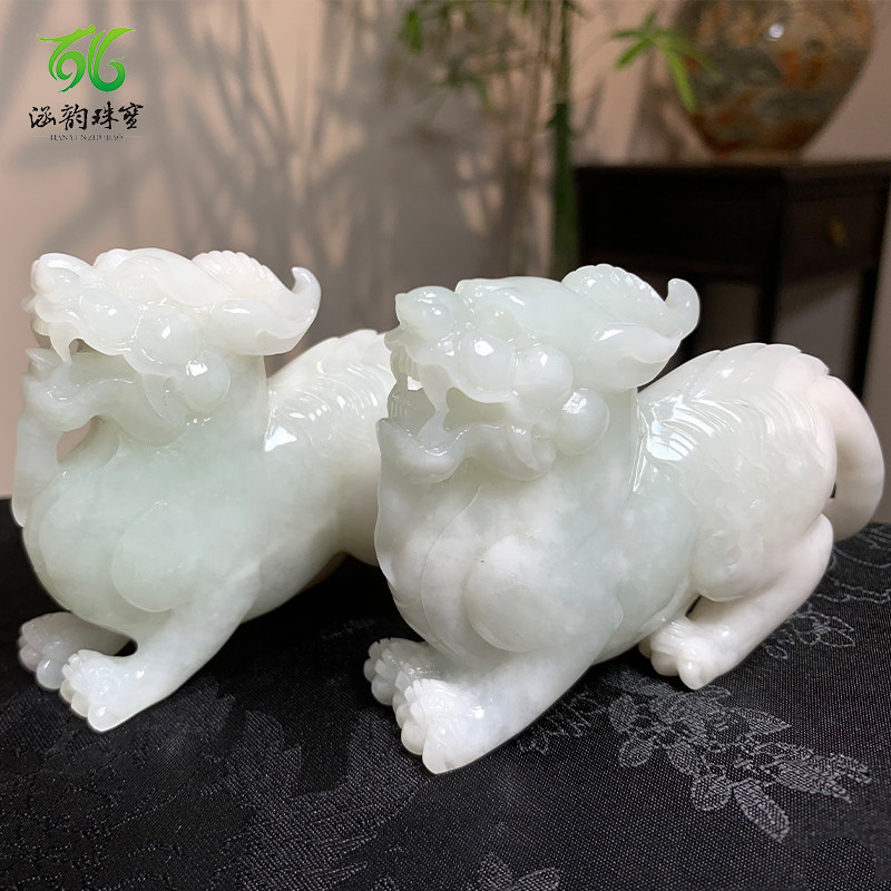 涵韵珠宝独山玉貔貅摆件天然玉石开业送礼客厅酒柜小摆件礼物礼品