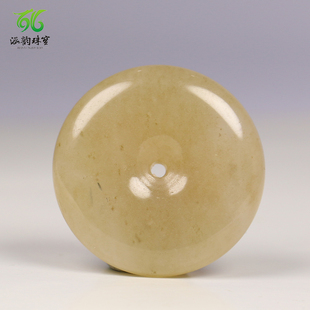 涵韵珠宝独山玉平安扣吊坠天然玉石红糖料挂件玉佩项链挂坠附证书