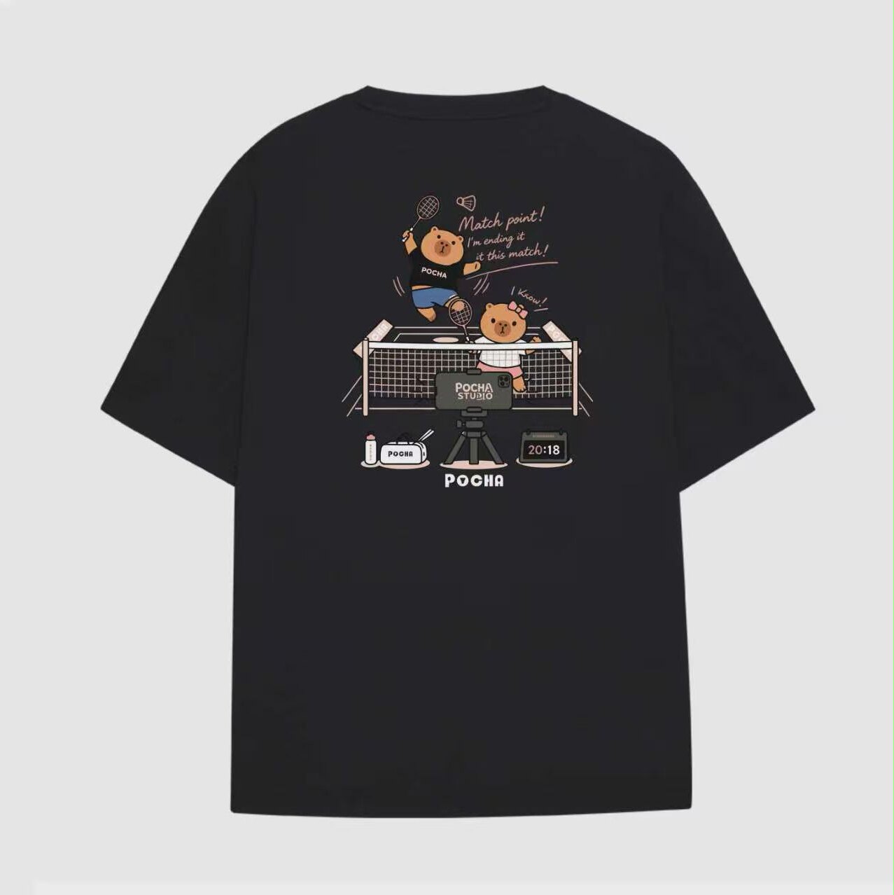 正品韩版羽毛球服短袖T恤男文化衫球衣棉感速干运动服定制印字LX