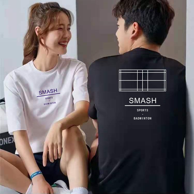 2023上衣吸汗透气羽毛球服短袖男女韩版文化衫运动T恤 半袖定制