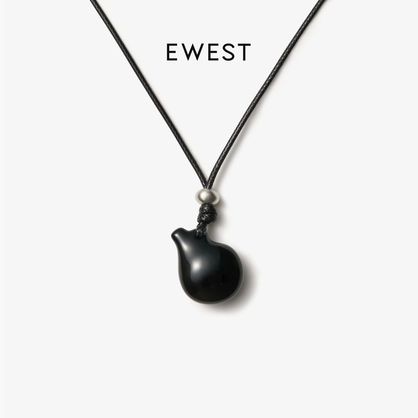 EWEST 新品黑玛瑙酒壶吊坠女锁骨链原创项坠颈链小众高级感项链