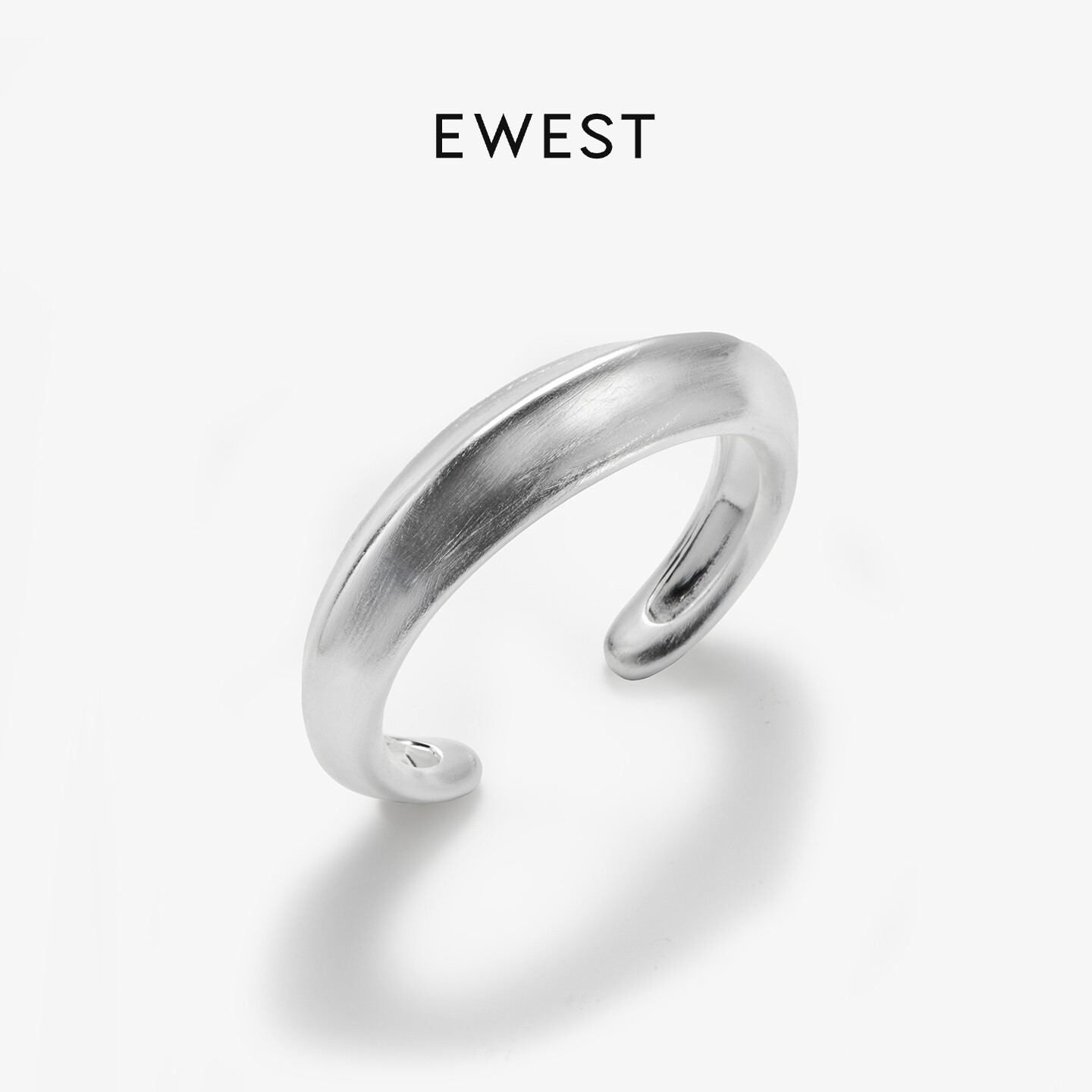 EWEST 新款器物陶罐拉丝手镯女小众原创设计感镯子百搭气质手饰