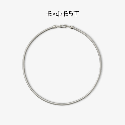 EWEST 纯银素链蛇骨链项链女高级锁骨链颈链原创小众鱼骨链毛衣链