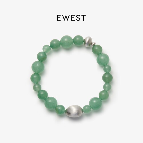EWEST 白水晶串珠手链女东陵玉小众原创设计精致手串手饰高级气质