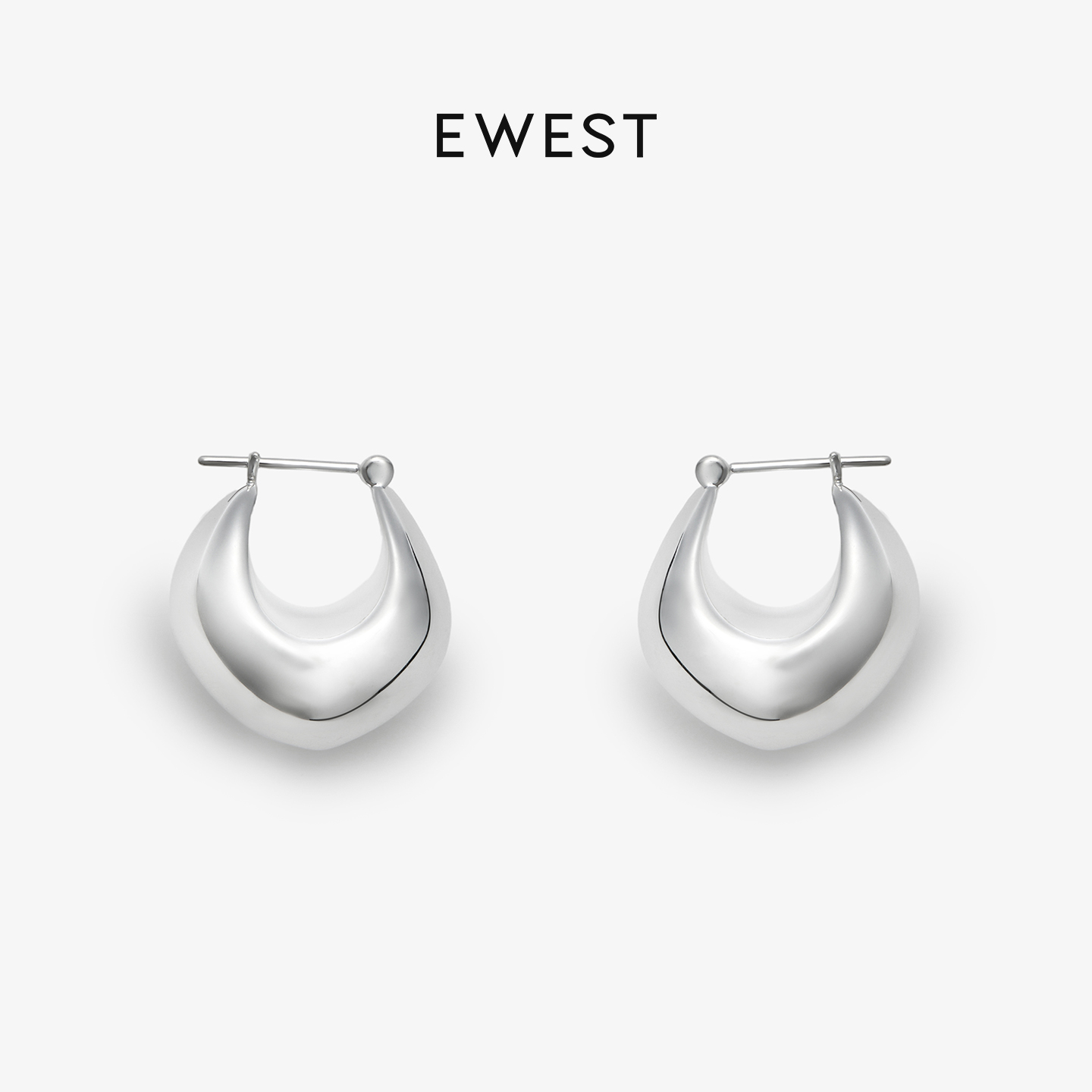 ewest FLOW素银泡泡耳环设计感新款女耳饰高级百搭秋冬轻奢耳坠