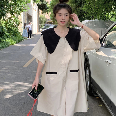 大码女装胖妹妹设计感宽松遮肚子