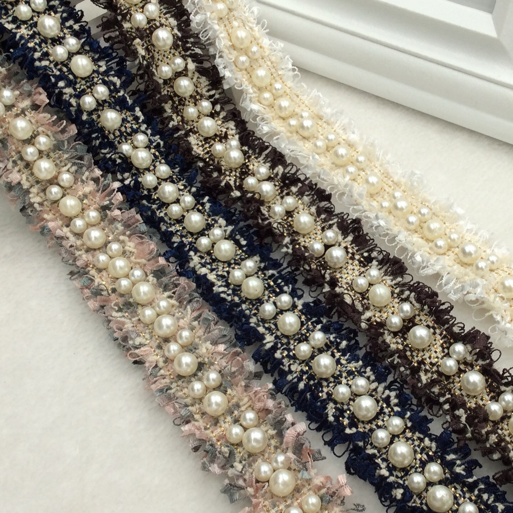 现货花边小香风织带手工钉珍珠DIY饰品发饰衣帽家居配饰服装花边,居家布艺,花边,淘宝优惠券,粉丝福利购,淘宝优惠卷