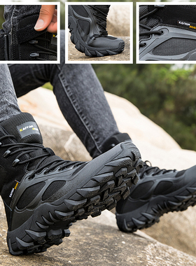 跨境 Men's Outdoor Climbing boots Field Combat Boots 39-47#
