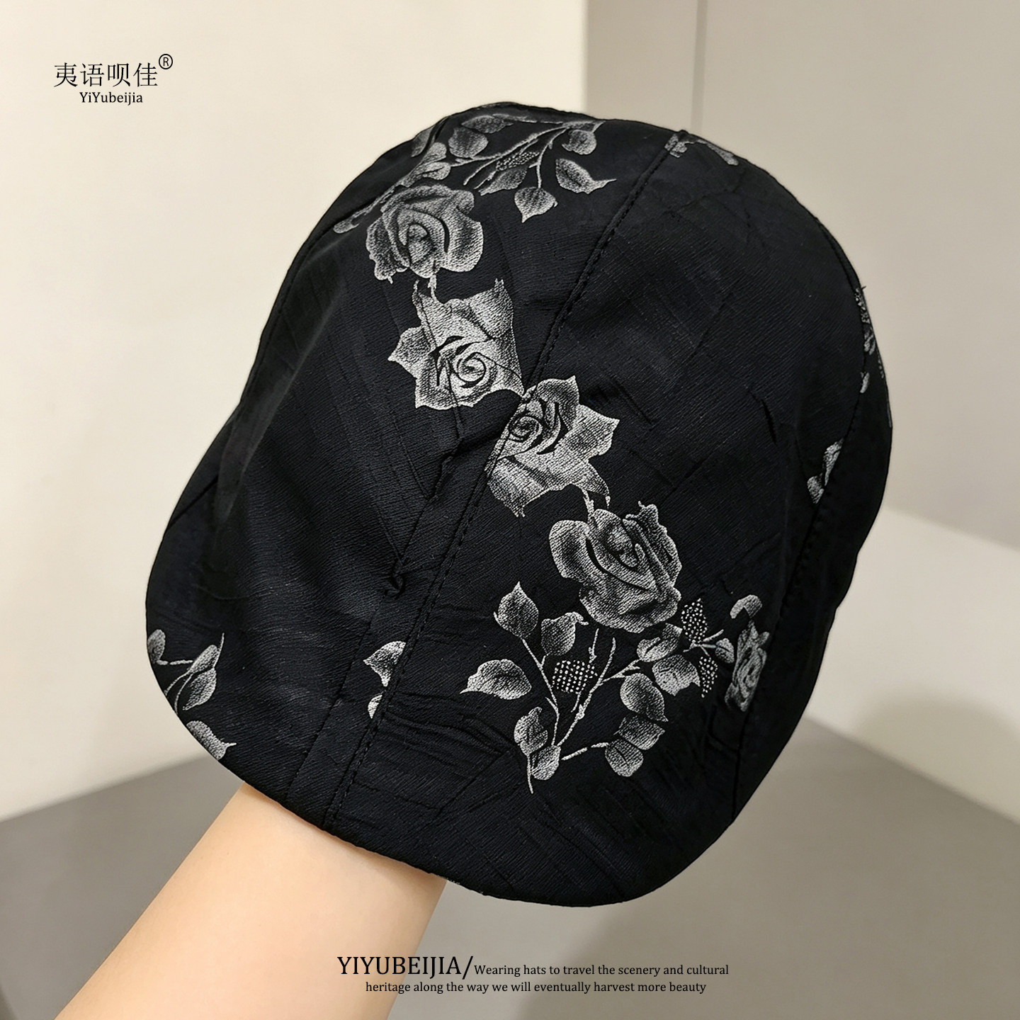 韩系显脸小前进帽遮阳褶皱鸭舌帽
