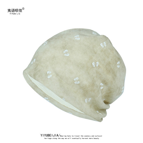女士帽子薄款包头帽韩版套头帽休闲简约宽松头巾帽夏空调帽月子帽