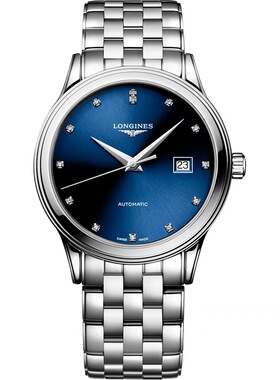 瑞士浪琴Longines手表 军旗系列自动机械镶钻男表L4.984.4.97.6