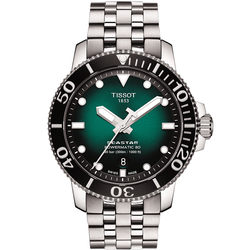 tissot天梭海星夜光潜水男表