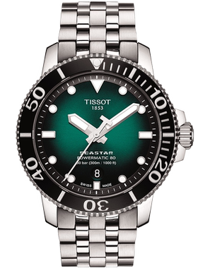 tissot天梭海星夜光潜水男表