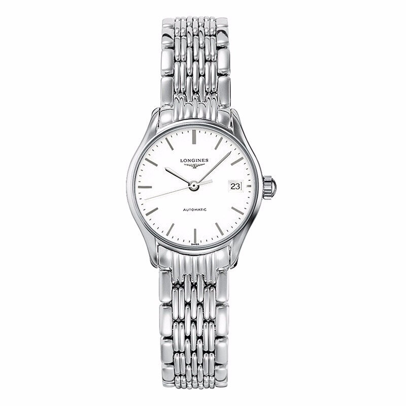 Longines/浪琴正品手表女 律雅系列钢带机械女表L4.360.4.12.6
