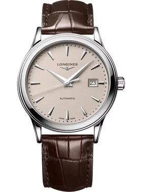 瑞士Longines浪琴 军旗系列男款自动机械皮带手表L4.984.4.79.2