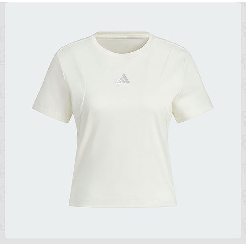 adidas阿迪达斯新款25夏女凉感运动休闲宽松圆领短袖T恤 JM8819