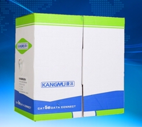 康沐超五类网线0.48无氧铜 非屏蔽网线8芯纯铜线305米