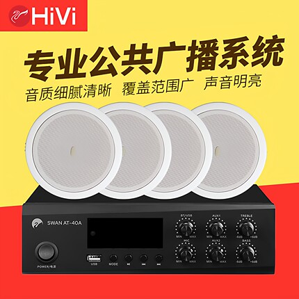 惠威TD201定压吸顶喇叭天花音响吸顶音背景音乐音箱 吊顶喇叭音箱