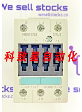 工业配件3RT1035-1AT60接触器AC-3 40A 18.5 KW 400V 600VAC60HZ