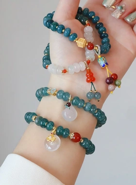 多巴胺网红手串女小众设计高级感新中式串珠水晶手链手饰品潮