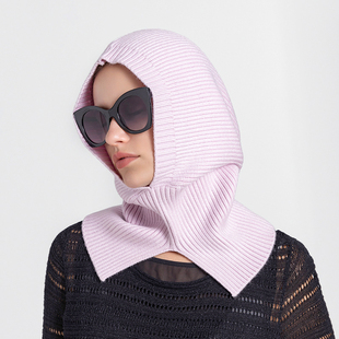 佩昵2025秋冬新款抗起球工艺羊毛混纺丝光巴拉法克毛织头套帽子