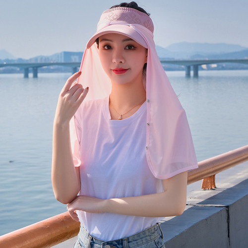 夏季防晒全脸护颈披肩无帽子面罩