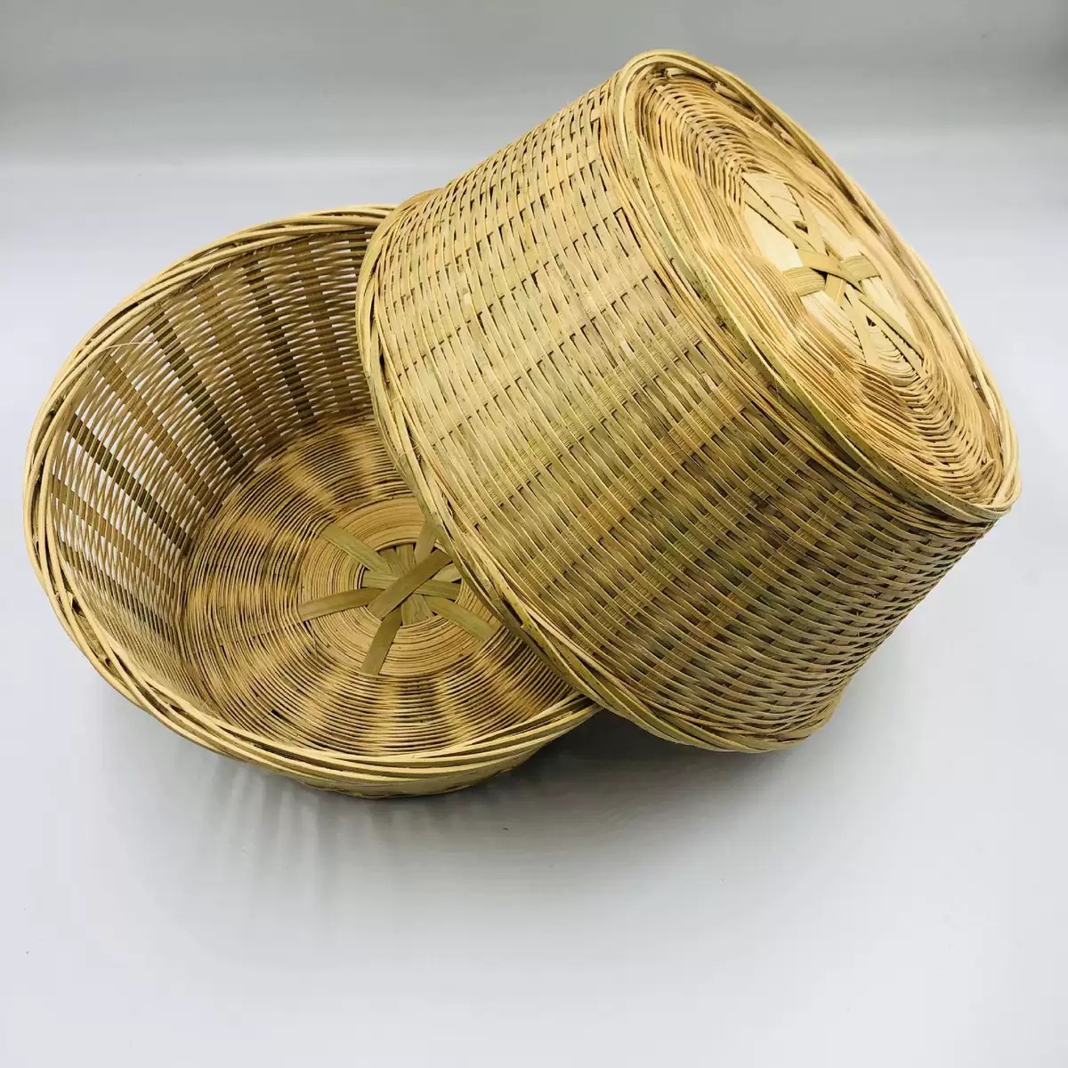 竹子馒头筐家用竹编筐竹子编织竹制品手工编织篮竹编篮竹蒸笼批发