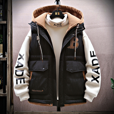 青少年羽绒棉马甲男士冬季