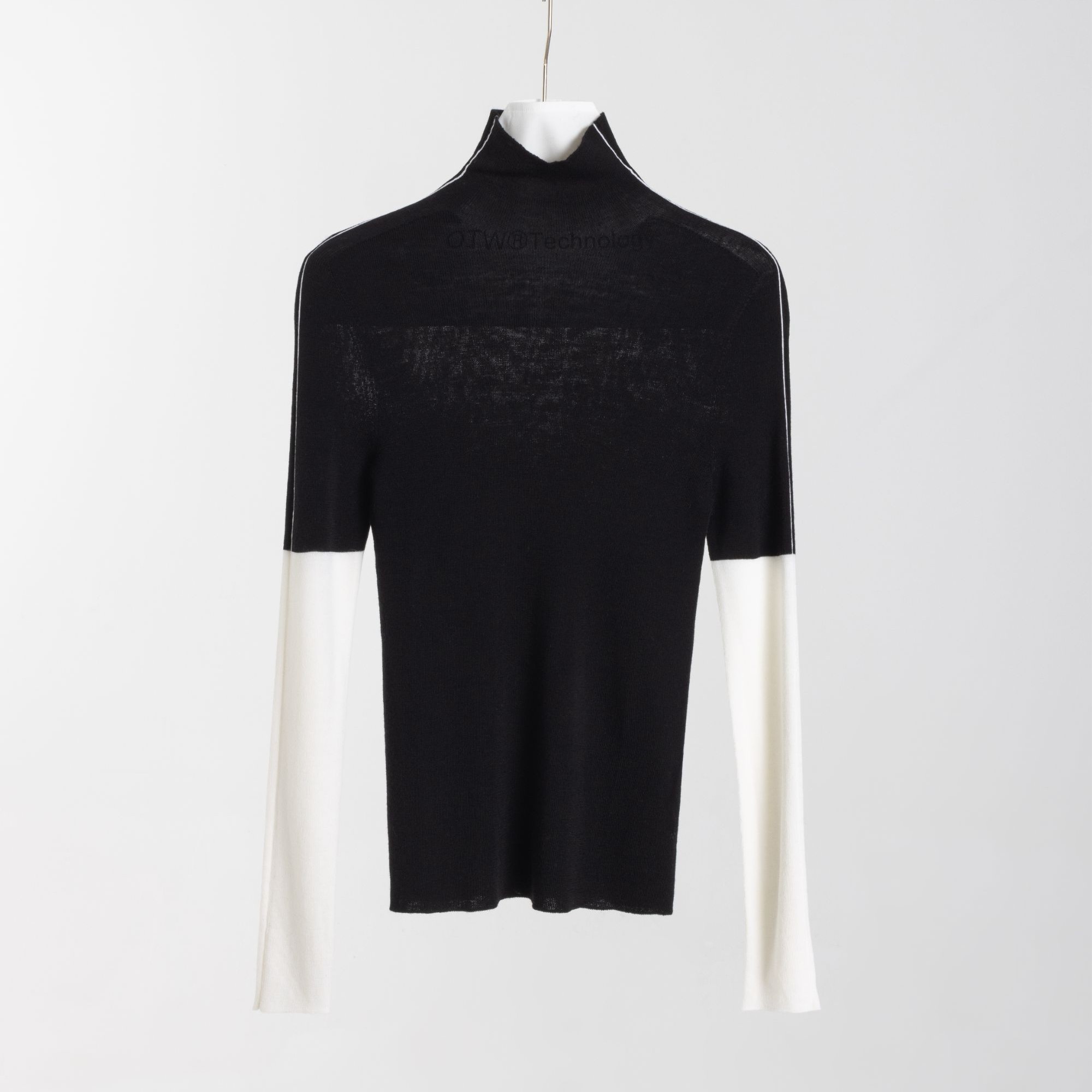 【小李专享】 拼色长袖女秋冬毛针织衫修身特色袖拼接226605