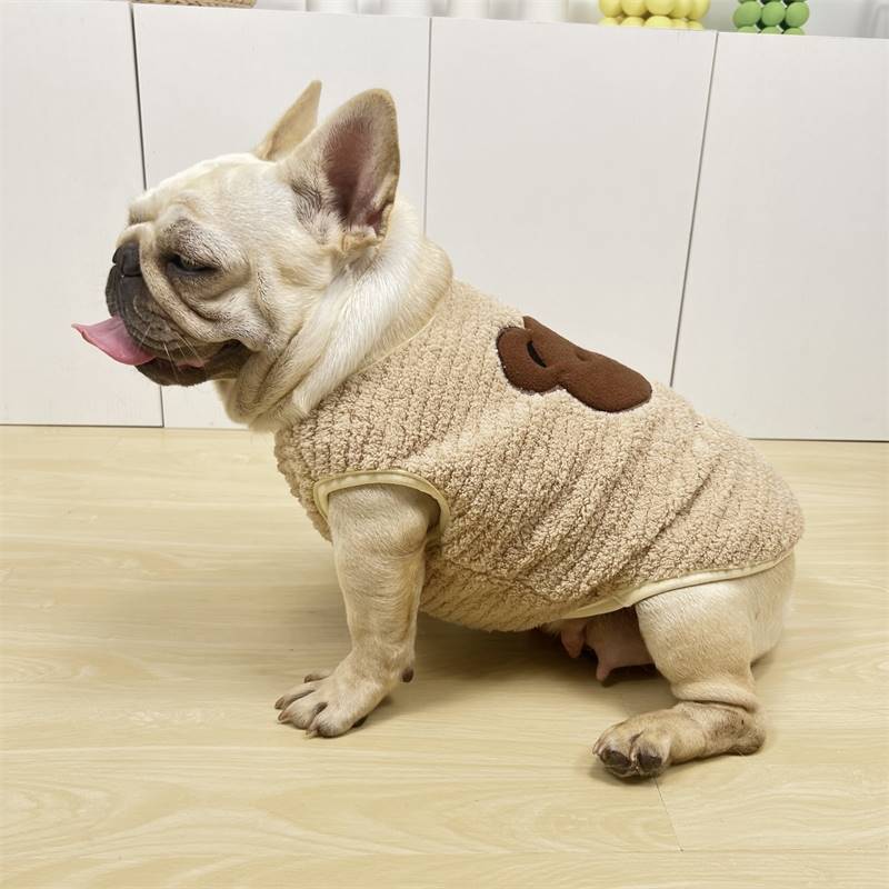 法斗专用衣服狗狗背心加绒保暖秋冬季小型巴哥斗牛犬棉衣2023新款