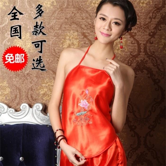 肚兜女古风汉服女士肚兜女士睡衣系带成人古代红肚兜护胃宫廷刺绣