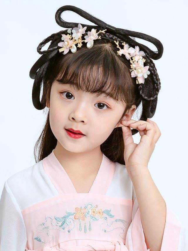 汉服假发一体式古风发包发髻女发型头发儿童发饰明制