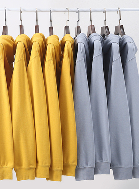 AG300克健康棉套头连帽衫糖果色打底卫衣纯色双面布春秋薄款外套